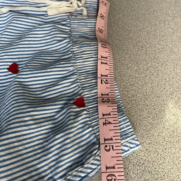Vintage Love By Gap Blue Striped Heart Sleep Shorts Size M - Picture 7 of 7